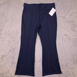 AFITNE Navy Blue Flare Active Lifestyle Pants High Waisted Full Length